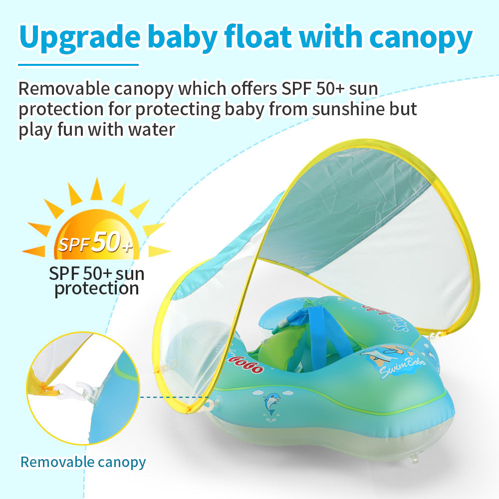 Baby Inflatable Swimming Ring With Canopy