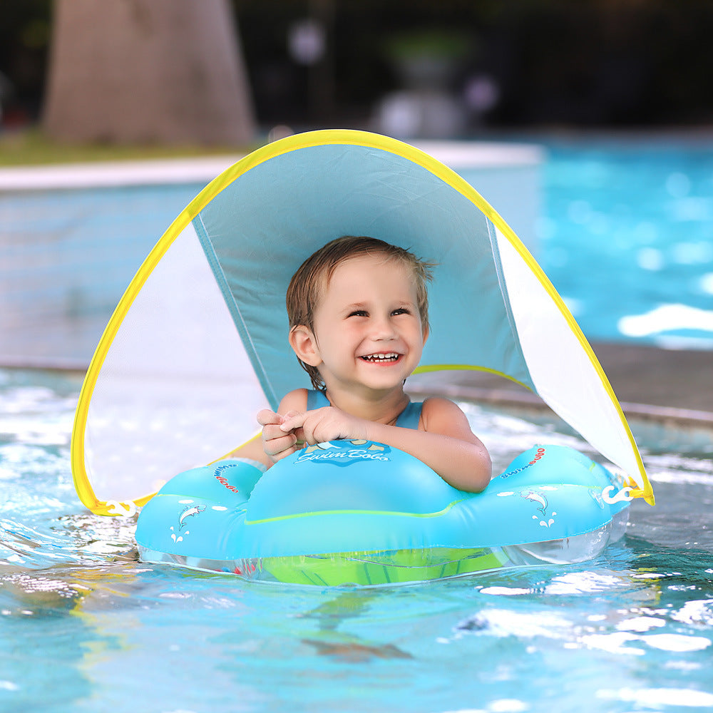 Baby Inflatable Swimming Ring With Canopy