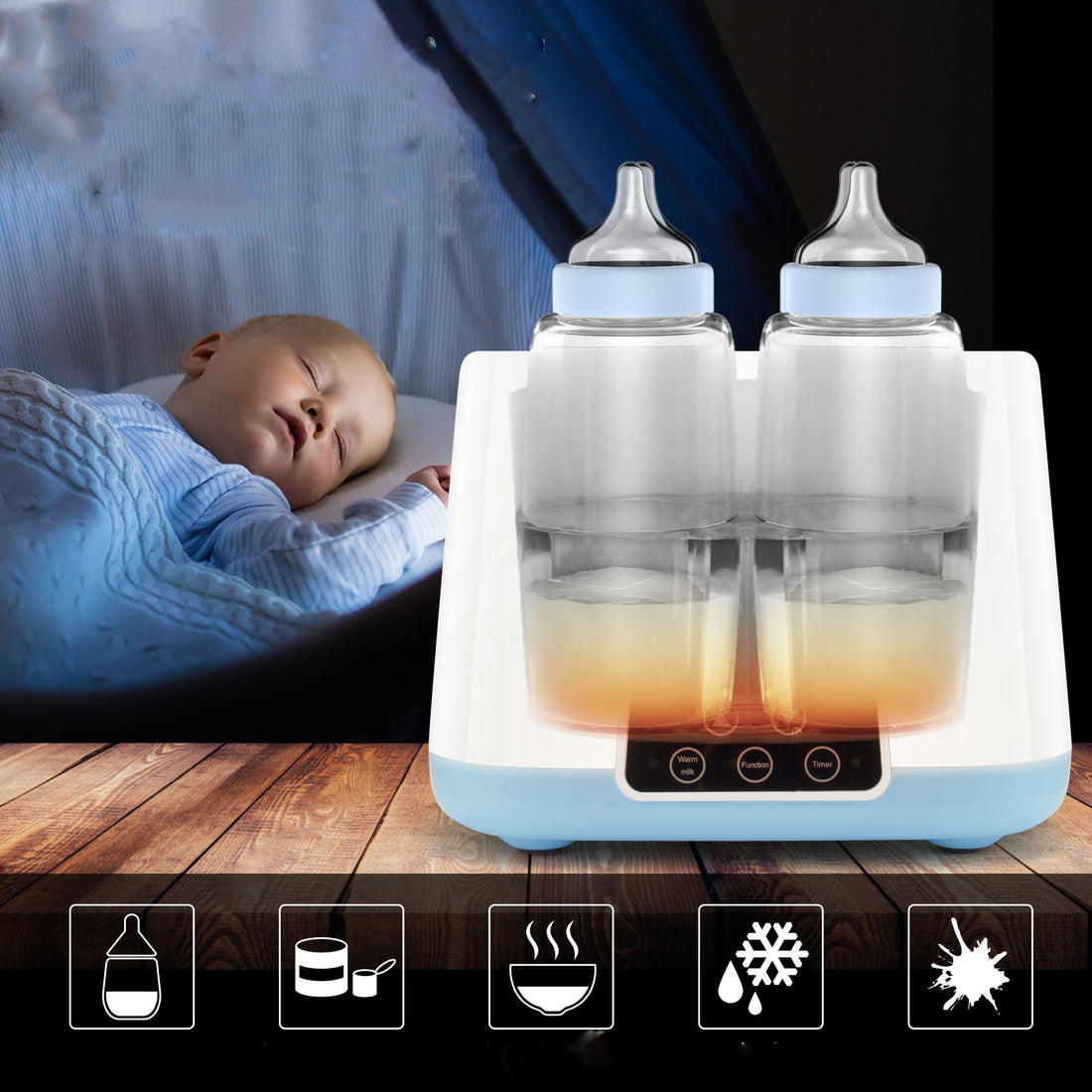 Baby Intelligent Heat Preservation Feeding Bottle